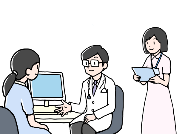 医師と患者が話をしている様子